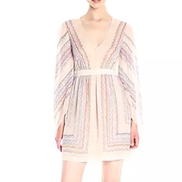 BCBGMAXAZRIA JENISSA SCARF PRINT SILK DRESS